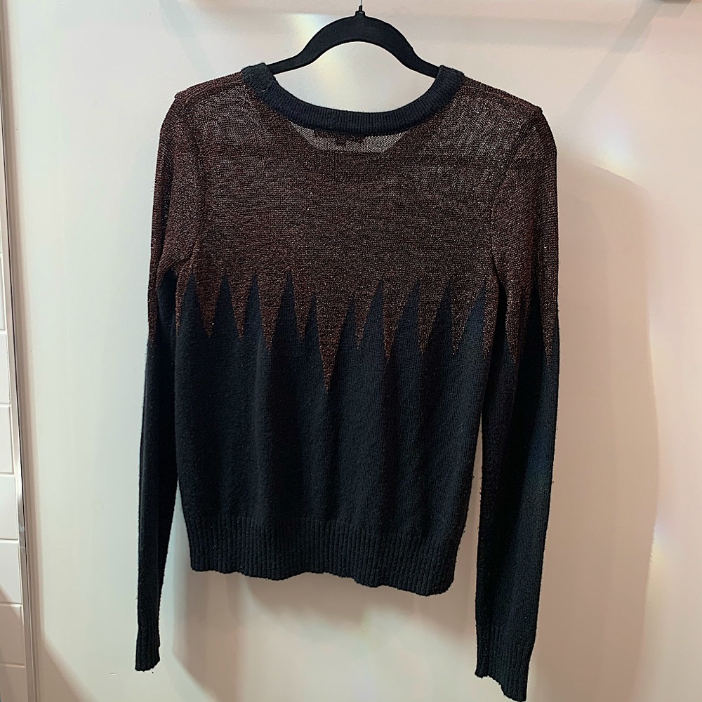 Lucca Couture Gold Star Black Sweater